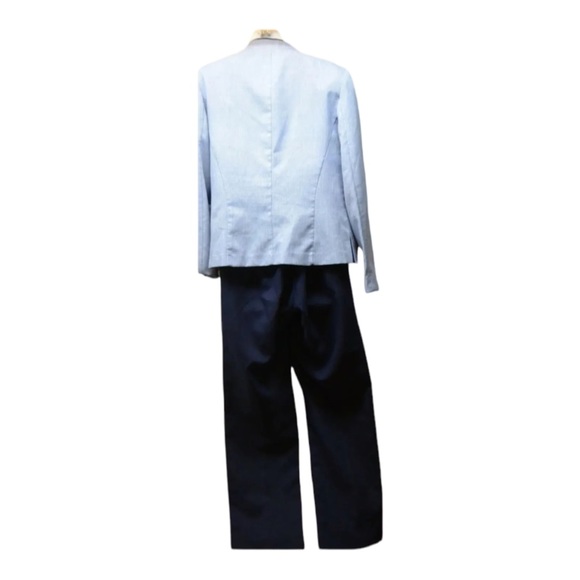 COPY - Perceptions New York  Size 10 Jacket Pants Top Blue, White Women's 3 Pie… - Picture 3 of 7